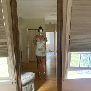 Lucy in the Sky Parker satin slip Dress in Champagne